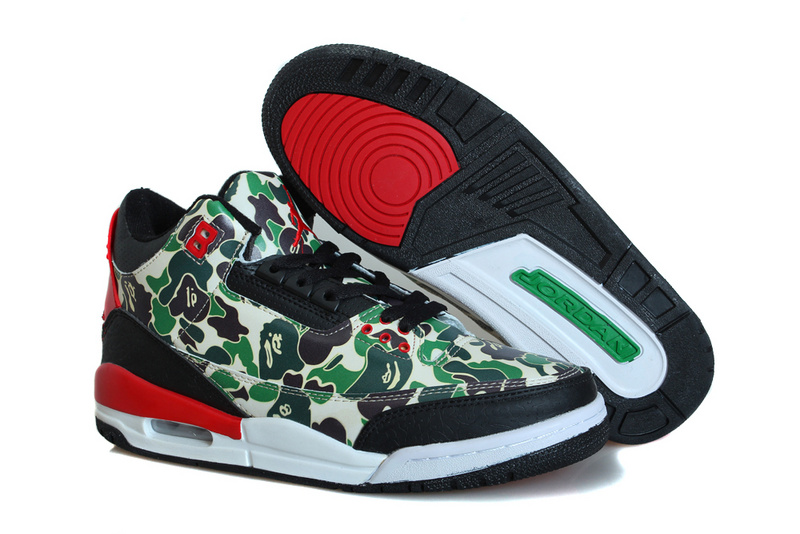 Classic Air Jordan 3 Camo New Colorway Shoes - Click Image to Close